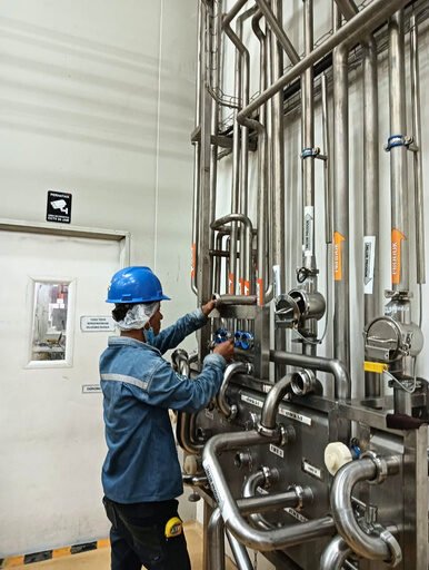 Piping Instalasi CIP dan Line Product PT ABC